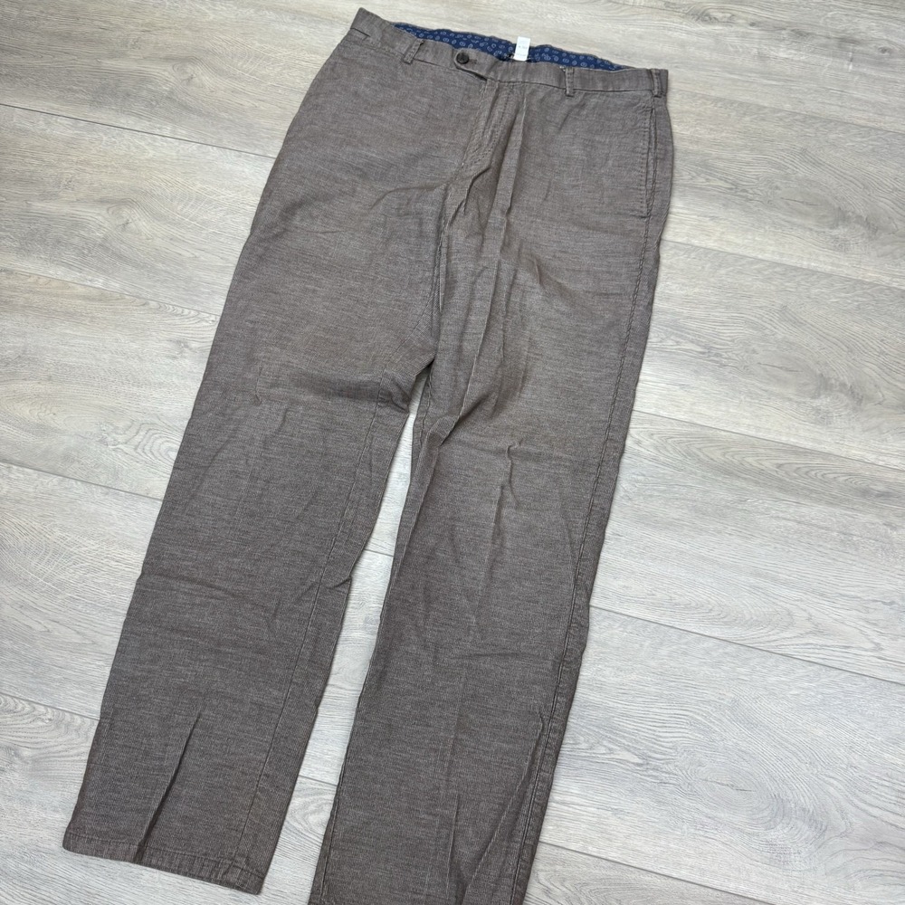 Peter Millar Brown Trouser Style Pants Men's‎ Sz 34 Cotton Casual Golf